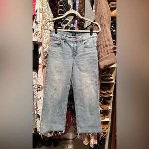 J. Crew Wide-Leg Crop Jeans in Light Blue